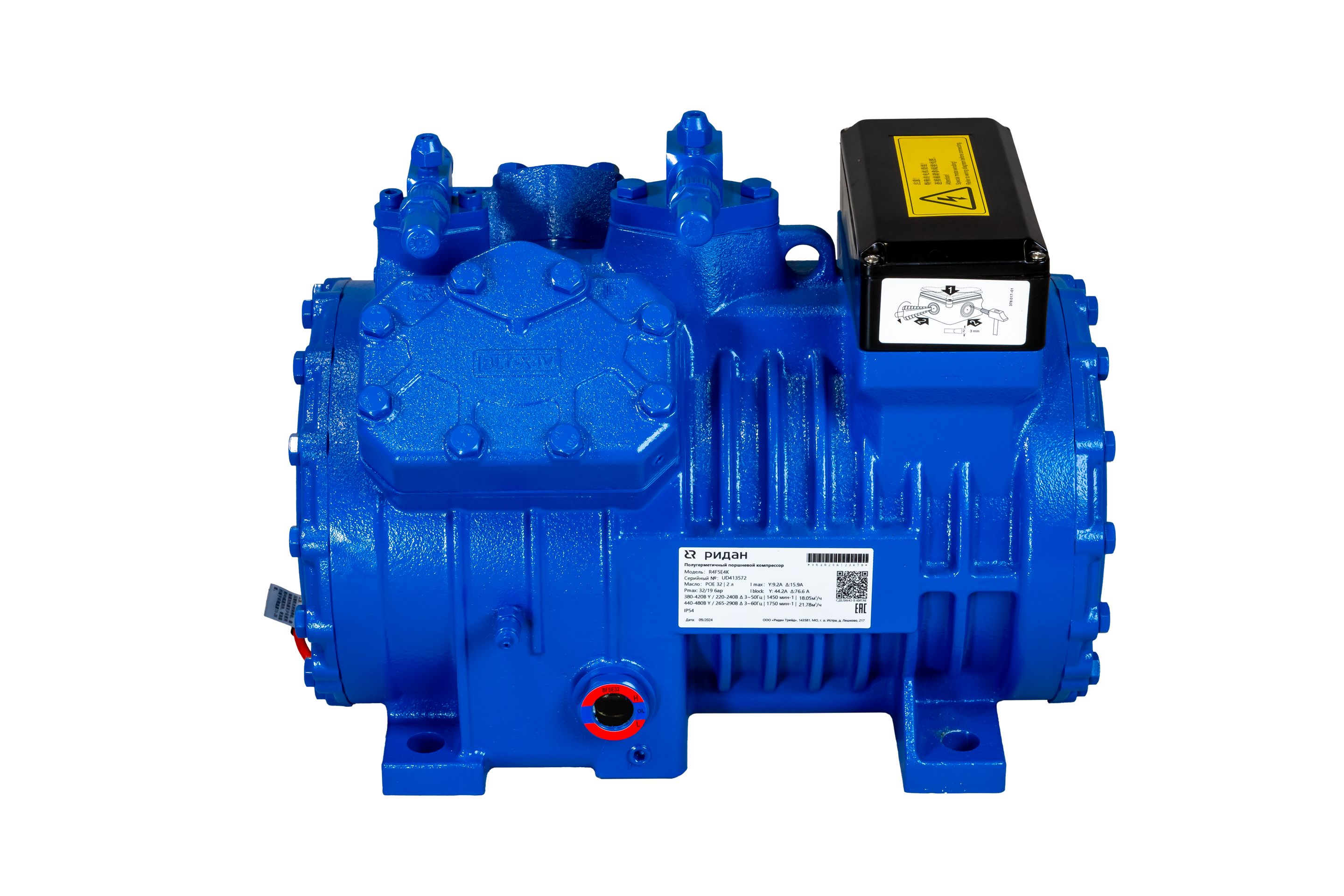 Ридан 171R2412 — Полугерметичный поршневой компрессор R4E6E4K