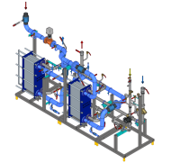 Ридан БТП-DSR-ХХХ-YYY-C-S V2 - Стандартный узел с водоподогревателем для системы ГВС 